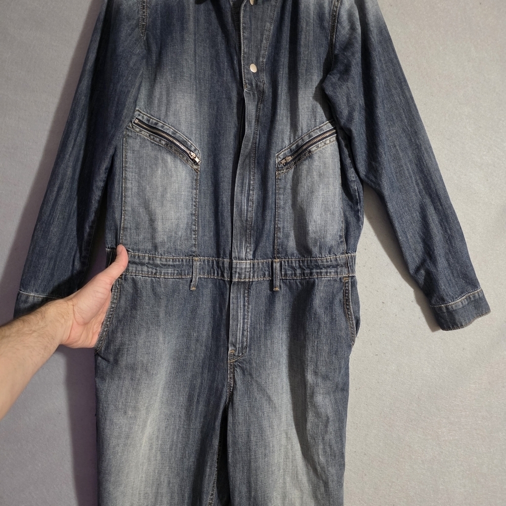 Driftwood Womens Medium Wash 100% Cotton Jumpsuit Overalls Size Large - Picture 6 of 13